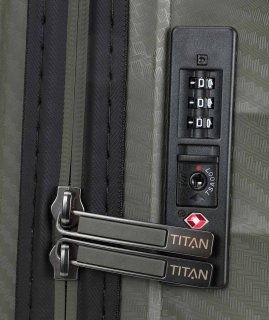 Малый чемодан на 4-х колесах 35 л Titan Highlight Khaki