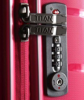 Мала валіза на 4-х колесах 39 л Titan Limit, рожевий