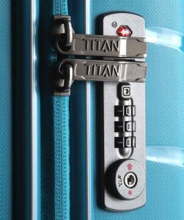 Малый чемодан на 4-х колесах 39 л Titan Limit, синий
