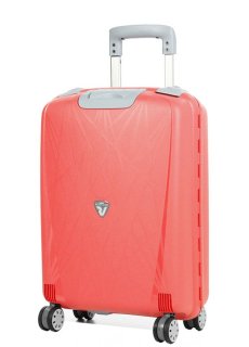 Малый чемодан на 4-х колесах из полипропилена 30 л Roncato Light, кораловый
