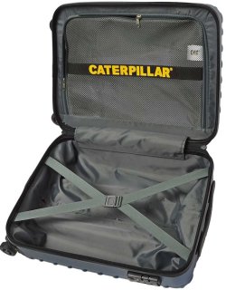 Мала валіза на 4-х колесах 35 л CAT Industrial Plate, блакитний