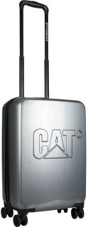 Мала валіза на 4-х колесах 40 л CAT CAT-D, сріблястий