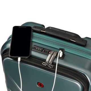 Малый чемодан ручная кладь Wenger Amplix Hardside – 36/45 л, 3,43 кг Зеленый