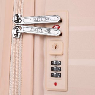 Малый чемодан Semi Line ручная кладь на 34 л весом 2,3 кг из полипропилена Бежевый