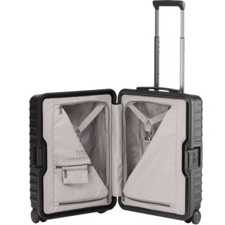 Мала валіза ручна поклажа Titan Litron Frame – 45 л, 3,4 кг Чорна