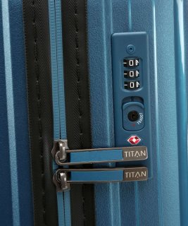 Мала валіза Titan Looping ручна поклажа на 37 л вагою 2,1 кг із поліпропілену Блакитний