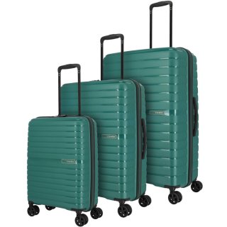 Малый чемодан Travelite Trient ручная кладь на 36 л весом 2,4 кг из полипропилена Зеленый