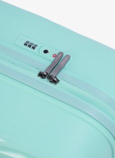 Малый чемодан V&V Travel Flash light 2.0 ручная кладь на 40 л весом 2,2 кг из полипропилена Бирюзовый