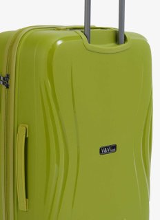 Малый чемодан V&V Travel Flash light 2.0 ручная кладь на 40 л весом 2,2 кг из полипропилена Зеленый