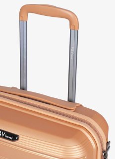 Мала валіза ручна поклажа V&V Travel Metallo – 38 л, 2,4 кг Золота