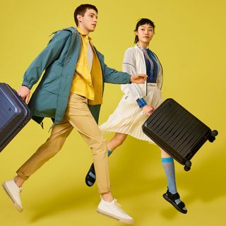 Малый чемодан Xiaomi Ninetygo Lightweight на 35 л из поликарбоната Черный
