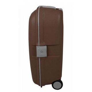 Малый дорожный чемодан из пластика 2-х колесный 53 л. Verus Casablanca 22 Dark Coffee коричневый