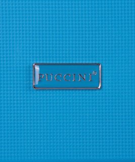 Малый дорожный пластиковый чемодан 4-х колесный PUCCINI, голубой