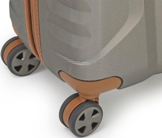 Мала елітна валіза 38 л Roncato E-LITE Titanium/Cognac