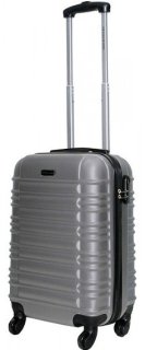 Малый пластиковый чемодан 36 л Vip Collection Nevada 20 Silver