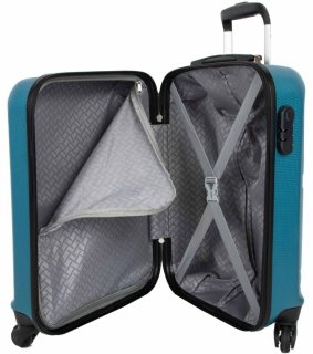 Малый пластиковый чемодан 38 л Travelite YAMBA Petrol
