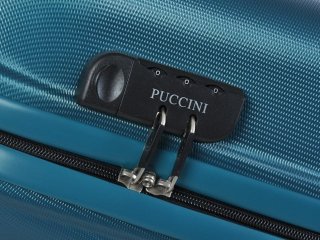 Малый пластиковый чемодан 4-х колесных 33.5 л PUCCINI, изумруд