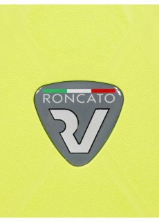 Малый полипропиленовый чемодан на 4-х колесах 30 л Roncato Light, лайм