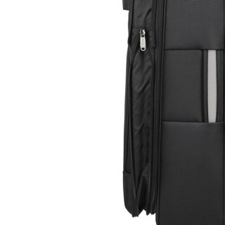 Малый текстильный чемодан на 2-х колесах 34/41 л Rock Vapour-Lite II (S) Black