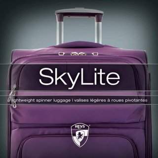 Малый тканевый чемодан 38 л на 4-х колесах Heys SkyLite, пурпурный