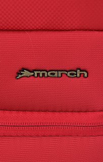 March Classic 104/121 л чемодан из полиэстера на 4-х колесах красный