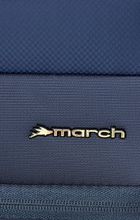 March Classic 70/83 л чемодан из полиэстера на 4-х колесах синий