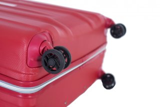 March Rocky 40 л чемодан из поликарбоната на 4 колесах красно-серый