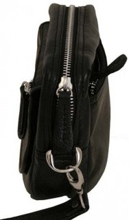 Чоловіча шкіряна борсетка Vip Collection 1441 Black flotar