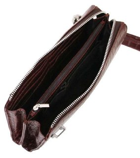Чоловіча шкіряна борсетка Vip Collection 410 Brown croco