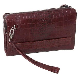 Чоловіча шкіряна борсетка Vip Collection 410 Brown croco