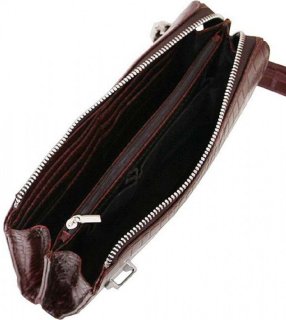 Чоловіча шкіряна борсетка Vip Collection 410 Brown croco