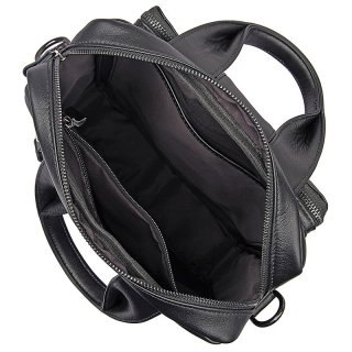 Чоловіча шкіряна сумка через плече Tiding Bag Чорна