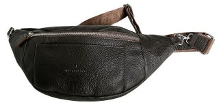 Мужская сумка-бананка кожаная Vip Collection 1454-F Коричневая