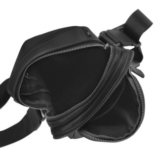 Чоловіча сумка через плече із натуральної шкіри Tiding Bag Чорна