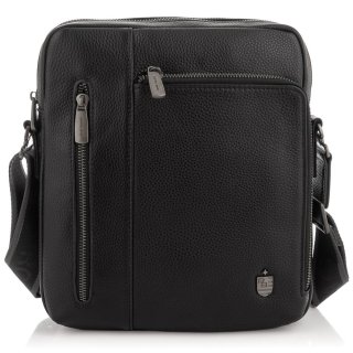 Чоловіча сумка через плече Royal Bag із натуральної шкіри Чорна