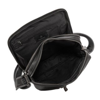Чоловіча сумка через плече Royal Bag із натуральної шкіри Чорна