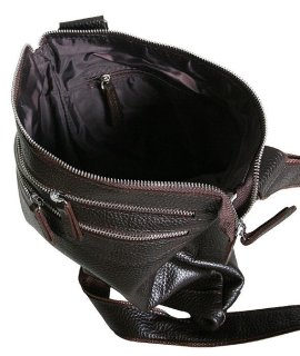 Мужская сумка-папка кожаная Vip Collection 296-F коричневая
