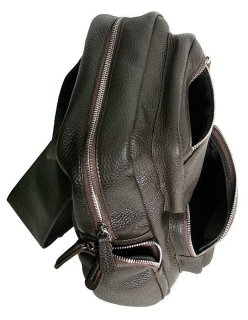Мужская сумка-рюкзак кожаная Vip Collection 1453-F Коричневая