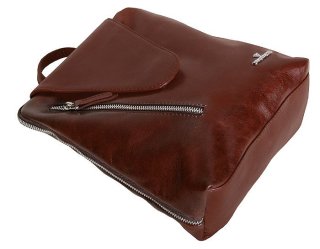 Мужская сумка-рюкзак кожаная Vip Collection 1612-D Коричневая