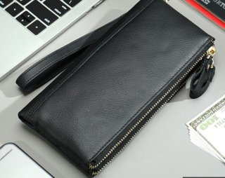 Чоловічий клатч із натуральної шкіри Tiding Bag Чорний