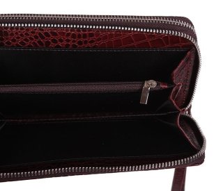 Мужской  клатч-кошелек кожаный Vip Collection 1501-C Коричневый