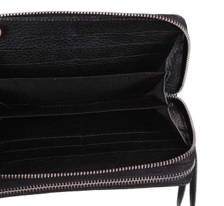Мужской клатч-кошелек кожаный Vip Collection 1501-F Черный
