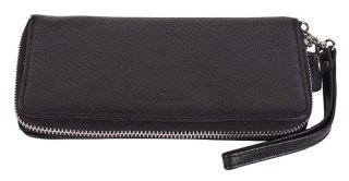 Мужской клатч-кошелек кожаный Vip Collection 1502-F Черный