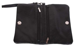 Мужской клатч-кошелек кожаный Vip Collection 1505-F Черный