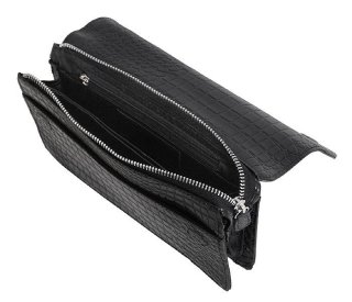Мужской клатч кожаный Vip Collection 412-C Черный Мужской клатч кожаный Vip Collection 412-C Черный