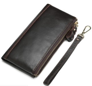 Чоловічий клатч Tiding Bag з натуральної шкіри Коричневий