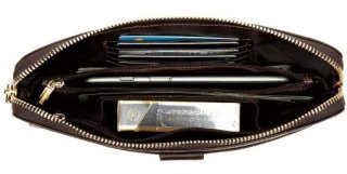 Чоловік шкіряний клатч Tiding Bag Коричневий