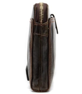 Чоловік шкіряний клатч Tiding Bag Коричневий