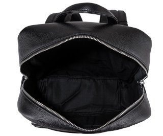 Чоловічий шкіряний рюкзак для ноутбука Tiding Bag Чорний
