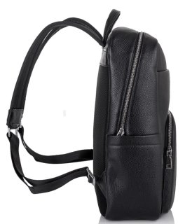 Чоловічий шкіряний рюкзак для ноутбука Tiding Bag Чорний